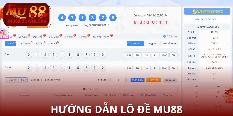 Hướng dẫn Lô Đề MU88